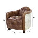 Brancaster - Grain Leather Chair - Brown by HouseOfZazla