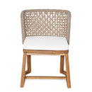 3-Piece Outdoor Dining Set with Teak Finish Acacia Wood Table & Wicker Chairs by HouseOfZazla