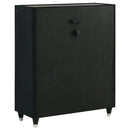 Ravenne 5-drawer Velvet Upholstered LED Chest of Drawers Black by Unique Piece Furniture