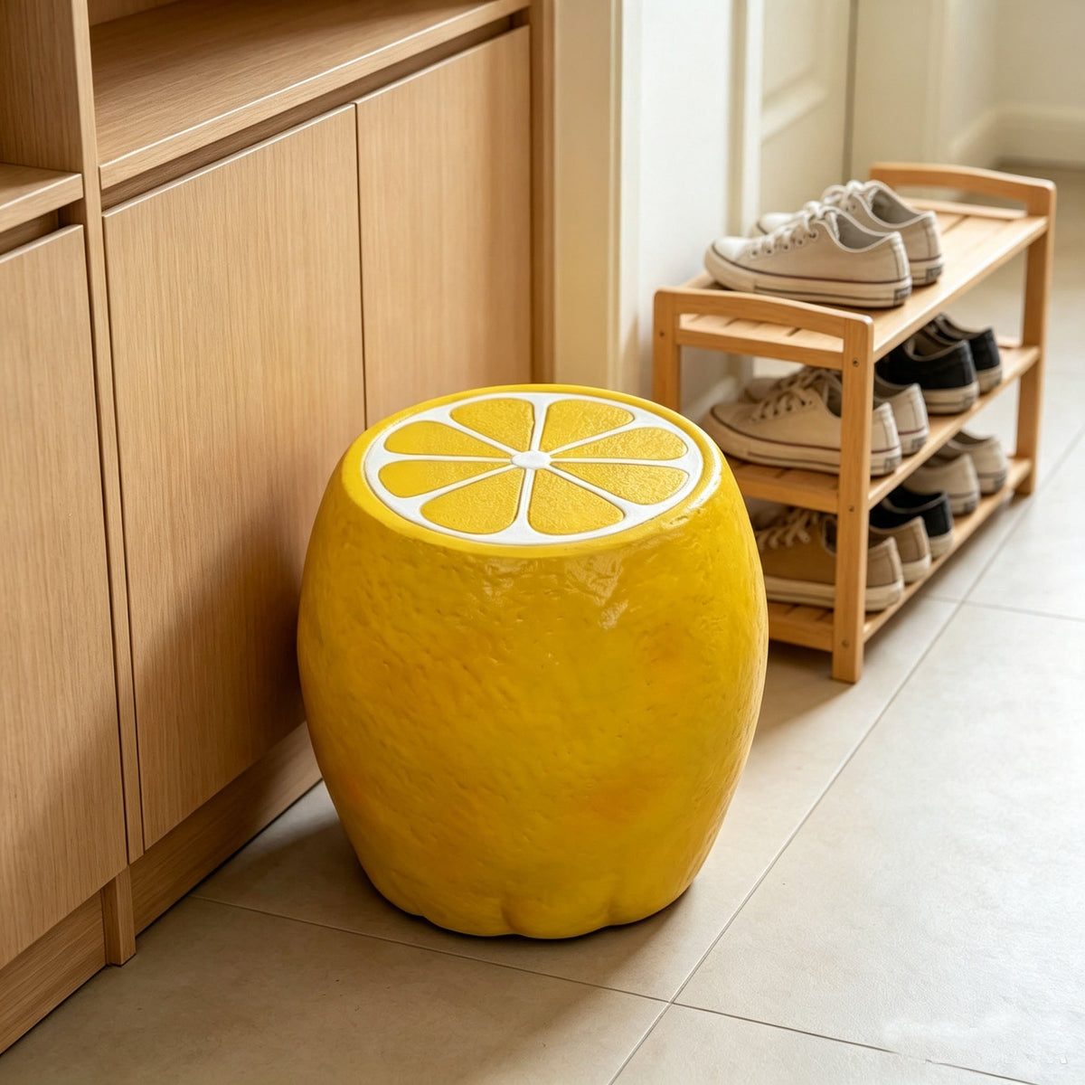 Yellow Lemon Fruit Stool, photo 7 of 10