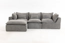 102.3" Width Cloud Couch Oversized Modular Sectional Sofa