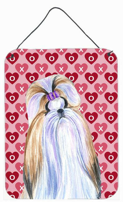 Shih Tzu Hearts Love and Valentine's Day Portrait Wall or Door Hanging Prints