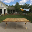 Multi-Function Wooden Foldable Portable Patio Dining Table, Indoor And Outdoor Universal - Natural by HouseOfZazla