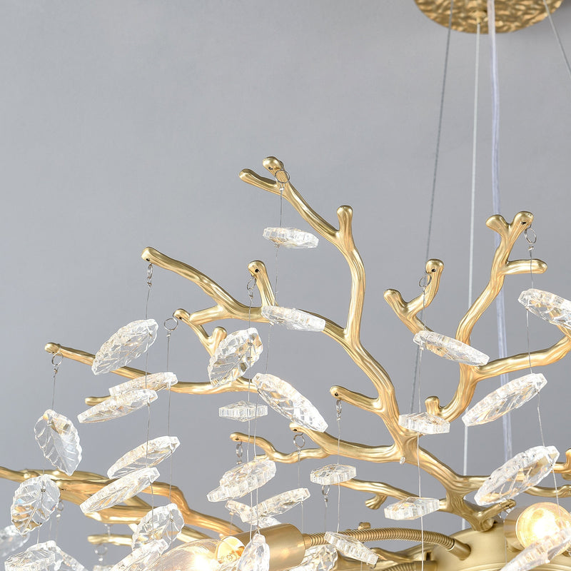6-Light Chandelier Crystal Ceiling Lamp - Gold Finish, photo 16 of 16