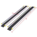 Premium Adjustable Telescoping Wheelchair Track Ramps Aluminium - Silver by HouseOfZazla
