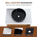 Floating Bathroom Vanity With Vessel Sink With Open Shelf Storage