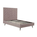 Crosby - Bed With Upholstered Headboard And Slats by HouseOfZazla