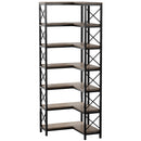7 Tier Corner Bookshelf, Storage Unit For Living Room by HouseOfZazla