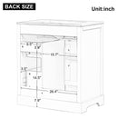 Bathroom Vanity With Sink Top, Cabinet With Door And 2 Drawers - White by Unique Piece Furniture