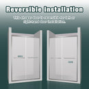 56-60"x74" Aluminum Frame Double Sliding Shower Door by HouseOfZazla