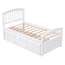 Platform Storage Bed Solid Wood Bed With 6 Drawers by HouseOfZazla