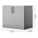 Astro Series - Wall Mounted Base Door Storage Cabinet - Metallic Gray by HouseOfZazla