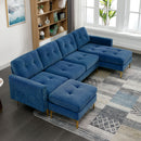 Modern L - Shape Convertible Sectional Sofa With Movable Ottoman by HouseOfZazla
