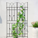 4 Pack Metal Garden Trellis 71" x 17.7" Rustproof Trellis for Climbing Plants Outdoor Flower Support Black