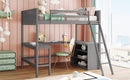 Loft Bed With Shelves With Desk by HouseOfZazla