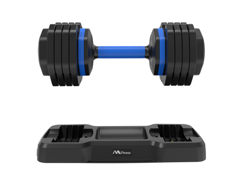 Adjustable Dumbbell - 55lb x2 Dumbbell Set of 2 with Anti-Slip Handle, Fast Adjust Weight by Turning Handle with Tray, Exercise Fitness Dumbbell Suitable for Full Body Workout