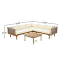 Premium Outdoor Sofa Set With Waterproof Cushions Sectional Seating Group