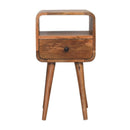 Mini Curve Open Bedside Nightstand by HouseOfZazla