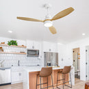 Indoor Ceiling Fan With Dimmable LED Light, 6 Speed Remote ControlLED DC Motor, Reversible Blades by Unique Piece Furniture