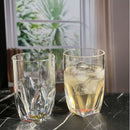 Rainbow Diamond Acrylic Glasses Drinking (Set of 4) Hi Ball 17Oz, Bpa Free Plastic Cocktail Glasses - Clear by HouseOfZazla