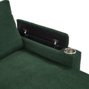 U Shaped Sectional Sofa Bed With Storage Chaise Lounges, USB Ports, And Cup Holders