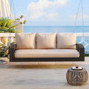 3 Person Large Patio Swing Bench With Cushions For Backyard by HouseOfZazla