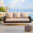 3 Person Large Patio Swing Bench With Cushions For Backyard by HouseOfZazla