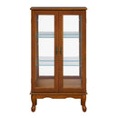 Curio Cabinet Lighted Curio Diapaly Cabinet With Adjustable Shelves And Mirrored Back Panel, Tempered Glass Doors (3 Tier), (E26 Light Bulb Not Included) by Unique Piece Furniture