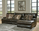 Como - 3 Piece Italian Leather Match Reclining Sectional by Unique Piece Furniture