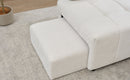 91.73" L-shaped Sofa Sectional Sofa Couch with 2 Stools and 2 Lumbar Pillows for Living Room, Biege