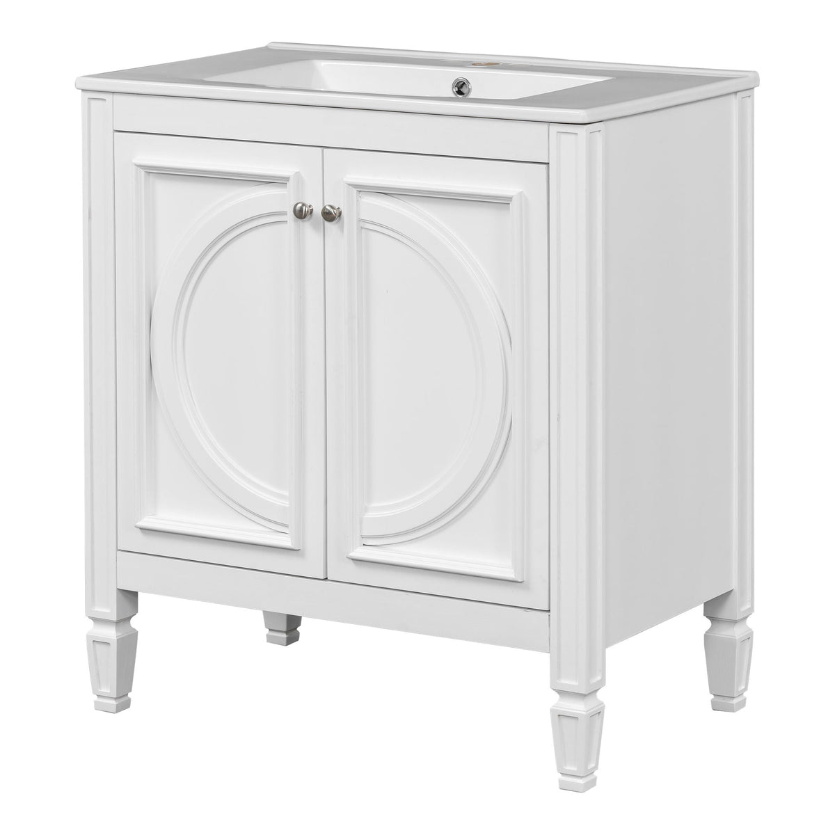 Double Sink Bathroom Vanity Set with Wall Mount Mirror Cabinet, photo 21 of 40