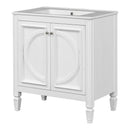 Double Sink Bathroom Vanity Set with Wall Mount Mirror Cabinet by HouseOfZazla