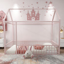 Metal Bed House Bed Frame With Fence by Unique Piece Furniture