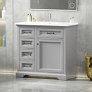 36" Bathroom Vanity With Sink, 2 Tip-Out Drawers, Soft Close Hinges by HouseOfZazla