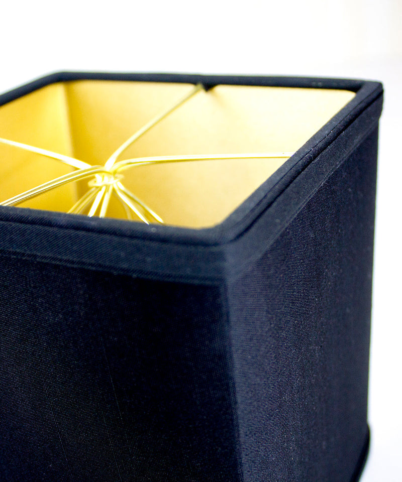 6"W x 7"H Rectangular Drum Lampshade Black