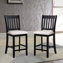 Transitional Rubberwood Dining Room Chairs (Set of 2) With Slatted Back - Black by HouseOfZazla