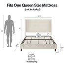 Peyton - Upholstered Bed With 54" High Headboard, Traditional Hand Buttoned Tufting by Unique Piece Furniture