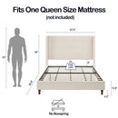Peyton - Upholstered Bed With 54" High Headboard, Traditional Hand Buttoned Tufting by Unique Piece Furniture