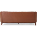 81" PU Sofa,Tufted Back,Solid Wood legs,Living Room and Study