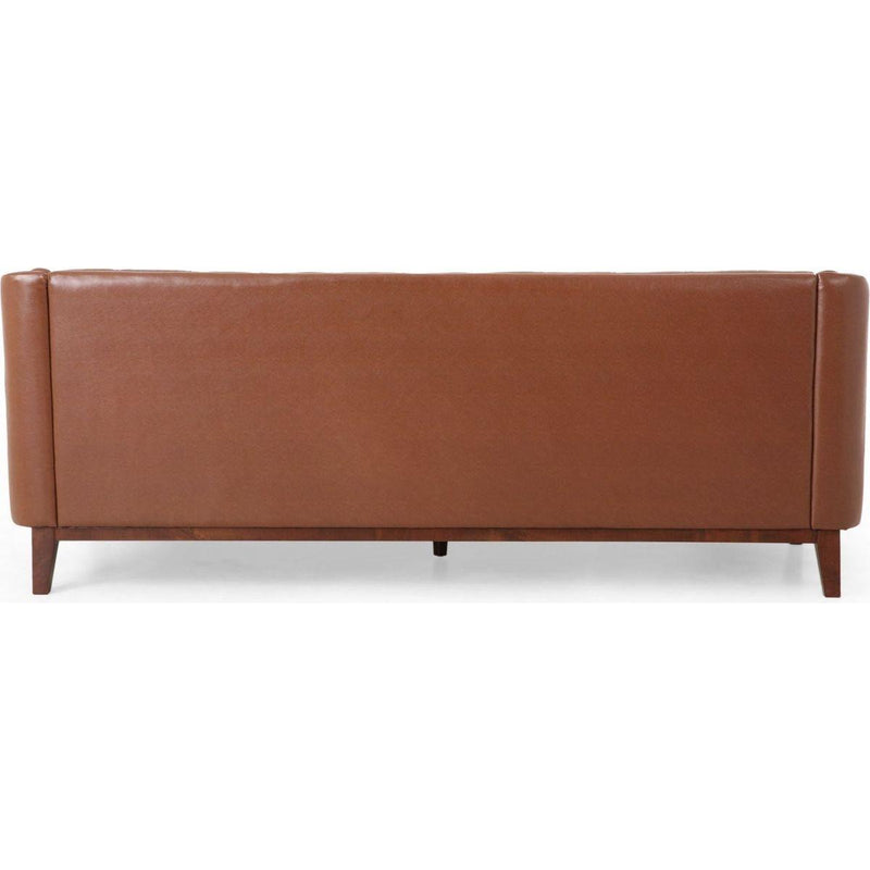 81" PU Sofa,Tufted Back,Solid Wood legs,Living Room and Study