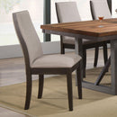 Upholstered Dining Chair (Set of 2) - Taupe / Brown by HouseOfZazla