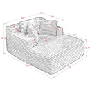 Chaise Lounge Sofa Bed With Deep Seat For Living Room