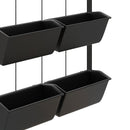 3-Tier Wall Planter with 6 Pots for Indoor and Outdoor Use, Hanging Plant Holder, Self Draining Wall Mounted Planter for Vegetables, Flowers, Herbs, Black