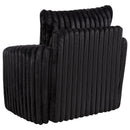 Sarco Corduroy Upholstered Swivel Accent Arm Chair Black