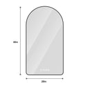 Arched LED Vanity Mirror With Time & Temperature Display, Anti-Fog, Dimmable Backlight In Frame, 3 Color Temperatures