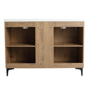 48" Freestanding Bathroom Vanity With Double Sink, Soft Closing Door Hinge (KD-Package)G