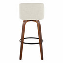 Toriano - Contemporary Fixed Height Barstool Swivel And Round Footrest (Set of 2) by Unique Piece Furniture