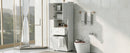 Tall Bathroom Cabinet with Laundry Basket