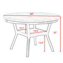 5 piece dining table and chair set, round dining table with 4 upholstered chairs, dining table set with storage