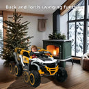 Ride On Models 12V Kids Electric Truck With Remote Control, Front & Rear Suspension, 2 Seater UTV, Flashlights, Music Player - Yellow / White by HouseOfZazla
